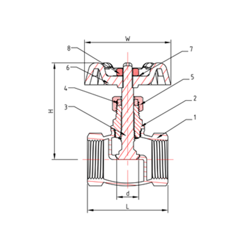 Bronze Globe Valve - design drawings